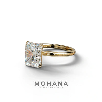 E-VVS Radiant Cut Solitaire Lab Grown Diamond Engagement Ring - Papilia