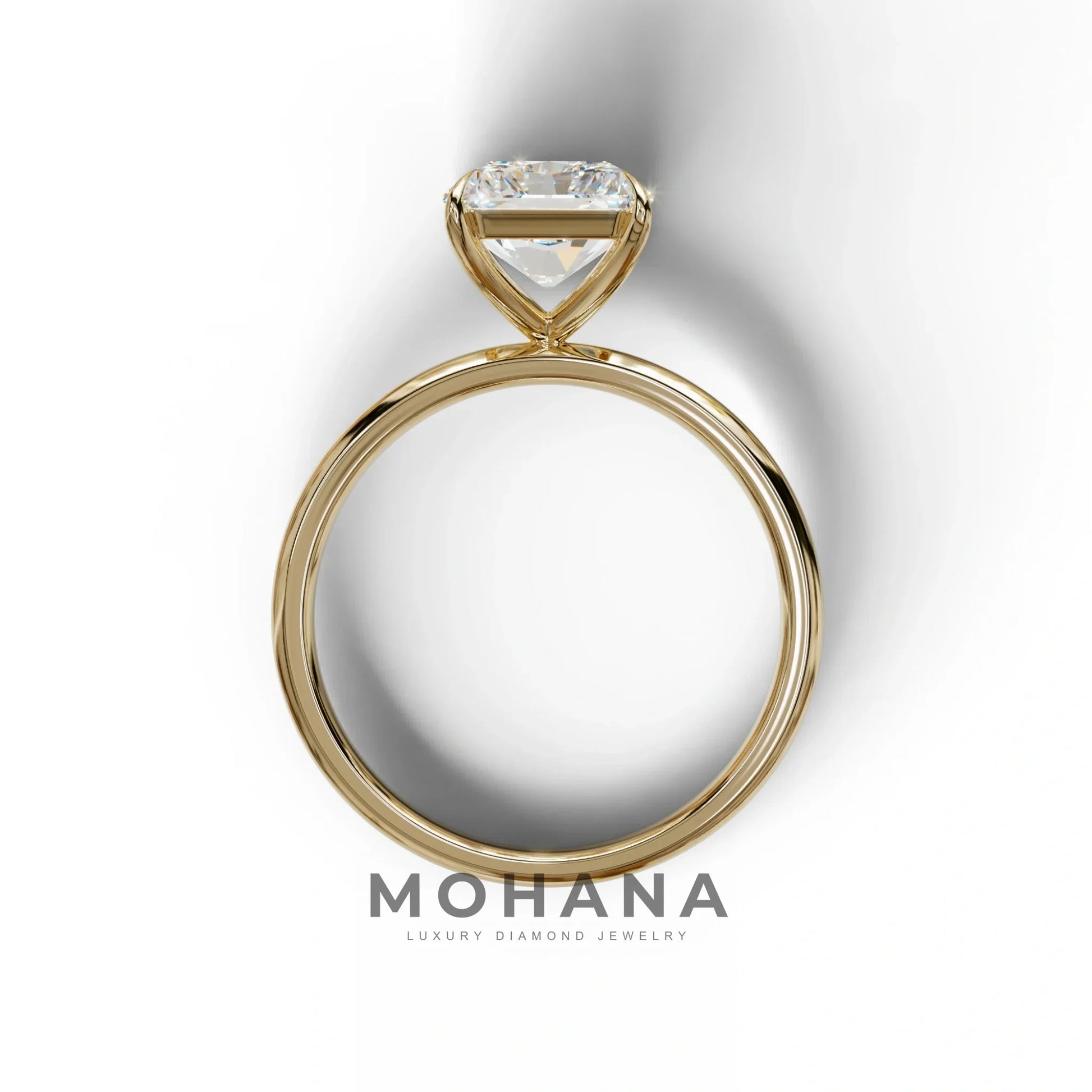 E-VVS Radiant Cut Solitaire Lab Grown Diamond Engagement Ring - Papilia