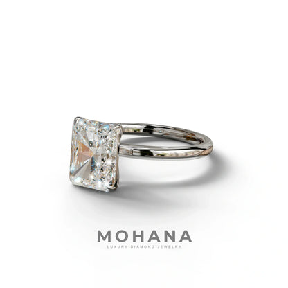 E-VVS Radiant Cut Solitaire Lab Grown Diamond Engagement Ring - Papilia
