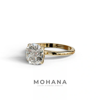 E-VVS Round Cut Solitaire Lab Diamond Engagement Ring - Italia