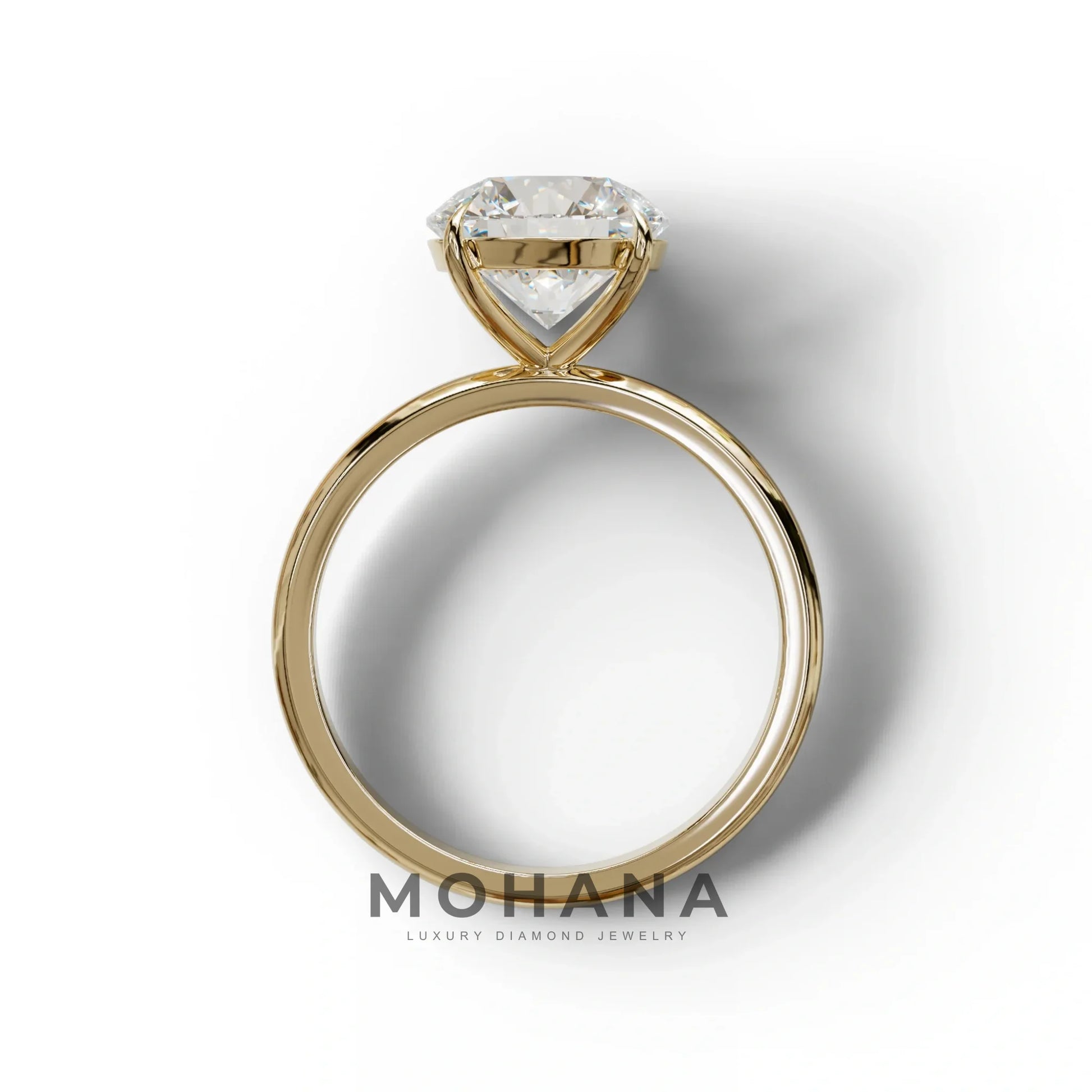 E-VVS Round Cut Solitaire Lab Diamond Engagement Ring - Italia