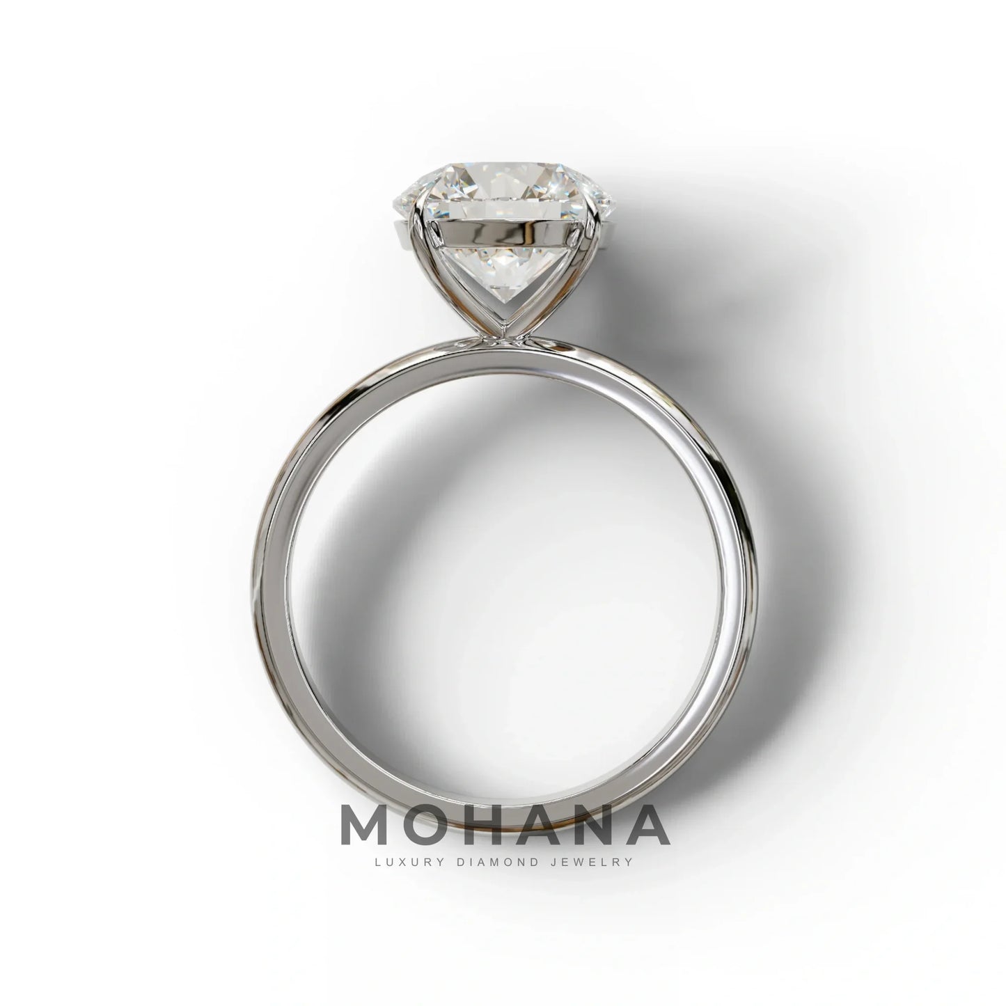 E-VVS Round Cut Solitaire Lab Diamond Engagement Ring - Italia