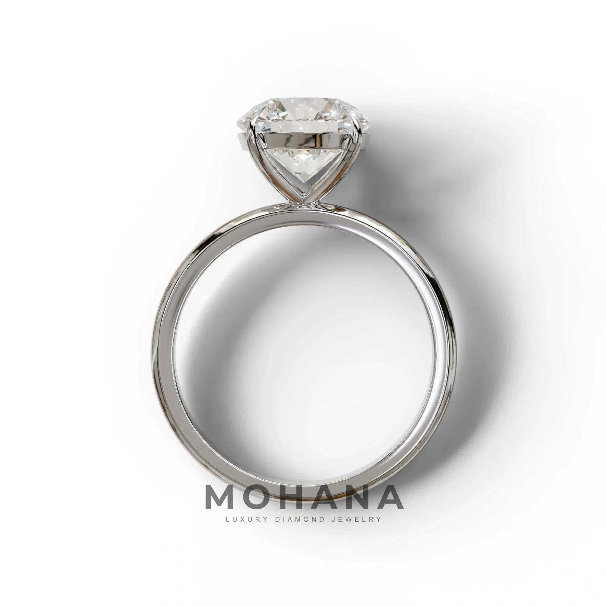 E-VVS Round Cut Solitaire Lab Diamond Engagement Ring - Italia