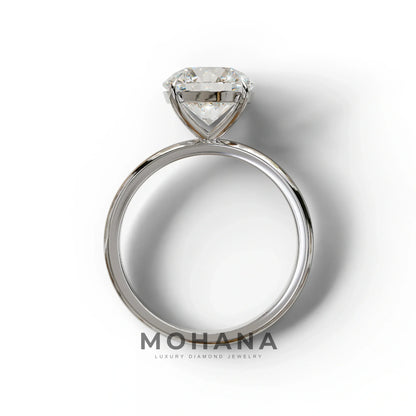 E-VVS Round Cut Solitaire Lab Diamond Engagement Ring - Italia