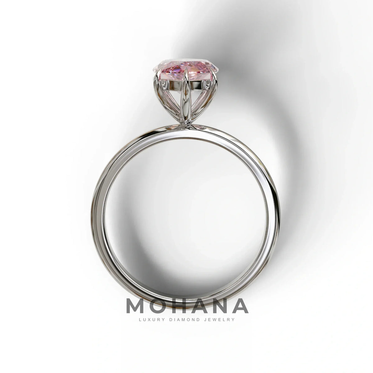Fancy Pink Marquise Cut Solitaire Lab Grown Diamond Engagement Ring - Celestina