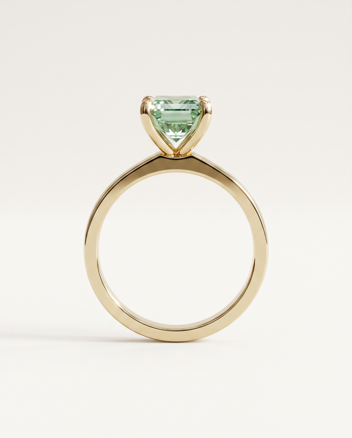 2 to 6 Carat Green Lab Grown Diamond Engagement Ring – Emerald Cut Solitaire | Lami