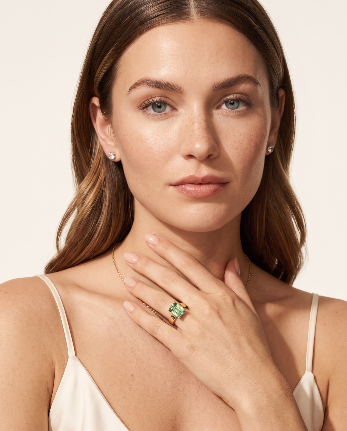 2 to 6 Carat Green Lab Grown Diamond Engagement Ring – Emerald Cut Solitaire | Lami