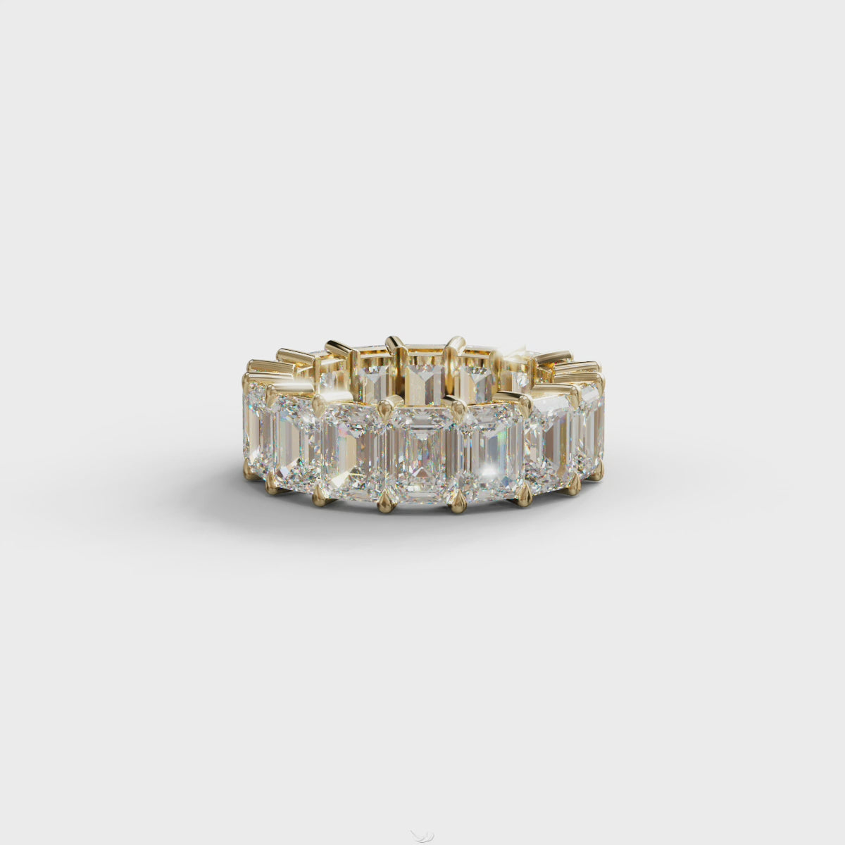 8 Carat Lab Grown Diamond Wedding Band – Emerald Cut Eternity