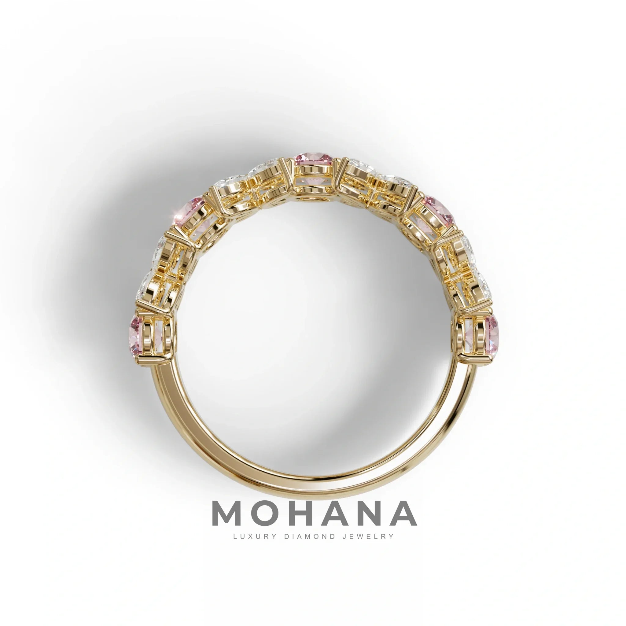 Yellow Gold Marquise & Round Brilliant Diamond Flower Cluster Ring - 18k Gold