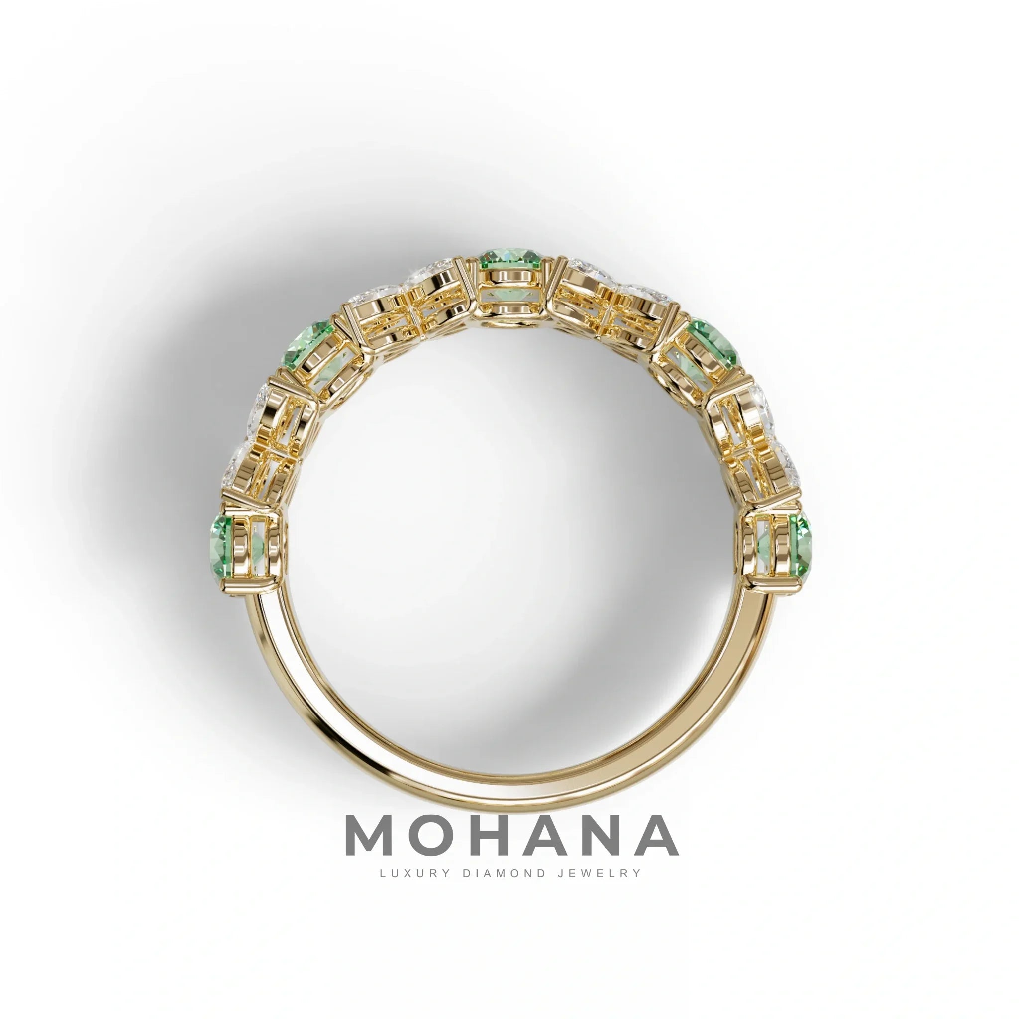 Yellow Gold Marquise & Round Brilliant Diamond Flower Cluster Ring - 18k Gold